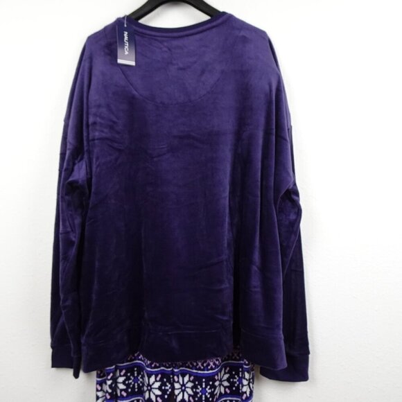 Nautica Fleece Pajama Set Women's Size 2XL Purple 2 Piece Soft Stretch - Picture 4 of 11